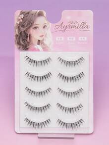 5 paia di ciglie finte 3D naturali, ciglie finte drammatiche per estensioni ciglie, strumenti per il make-up all'ingrosso