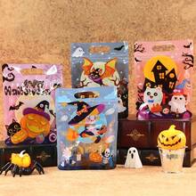 8PCS,Halloween Candy Bag - Party Snack Cookies Self-Sealing Packaging Party Souvenir Gift Bag (Designs Are Random) - Multicolor - View 7
