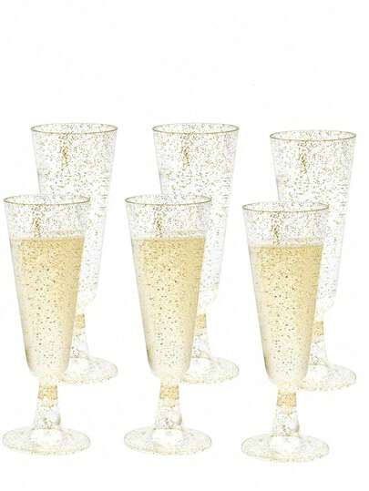 50pcs Champagne Flutes Sparkling Glasses For Picnics Weddings Parties Event Supplies And Outdoor Celebrations Elegant & Easy Clean Up