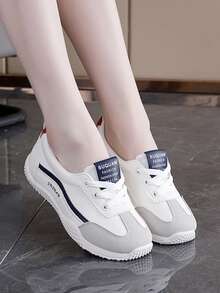 New Women Casual Sports Shoes, Flat Sneakers, Athletic Road Running Shoes, Suitable For All Seasons