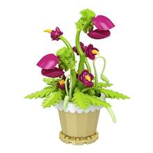 1 Micro Particle Potted Flower Building Blocks, DIY Colorful Flower Series Building Blocks, Decoration Bouquet, Suitable For Birthday, Father's Day, Mother's Day, Teacher's Day, Holidays, Weddings, Graduations, New Year, Christmas Gifts - Multicolor - View 15