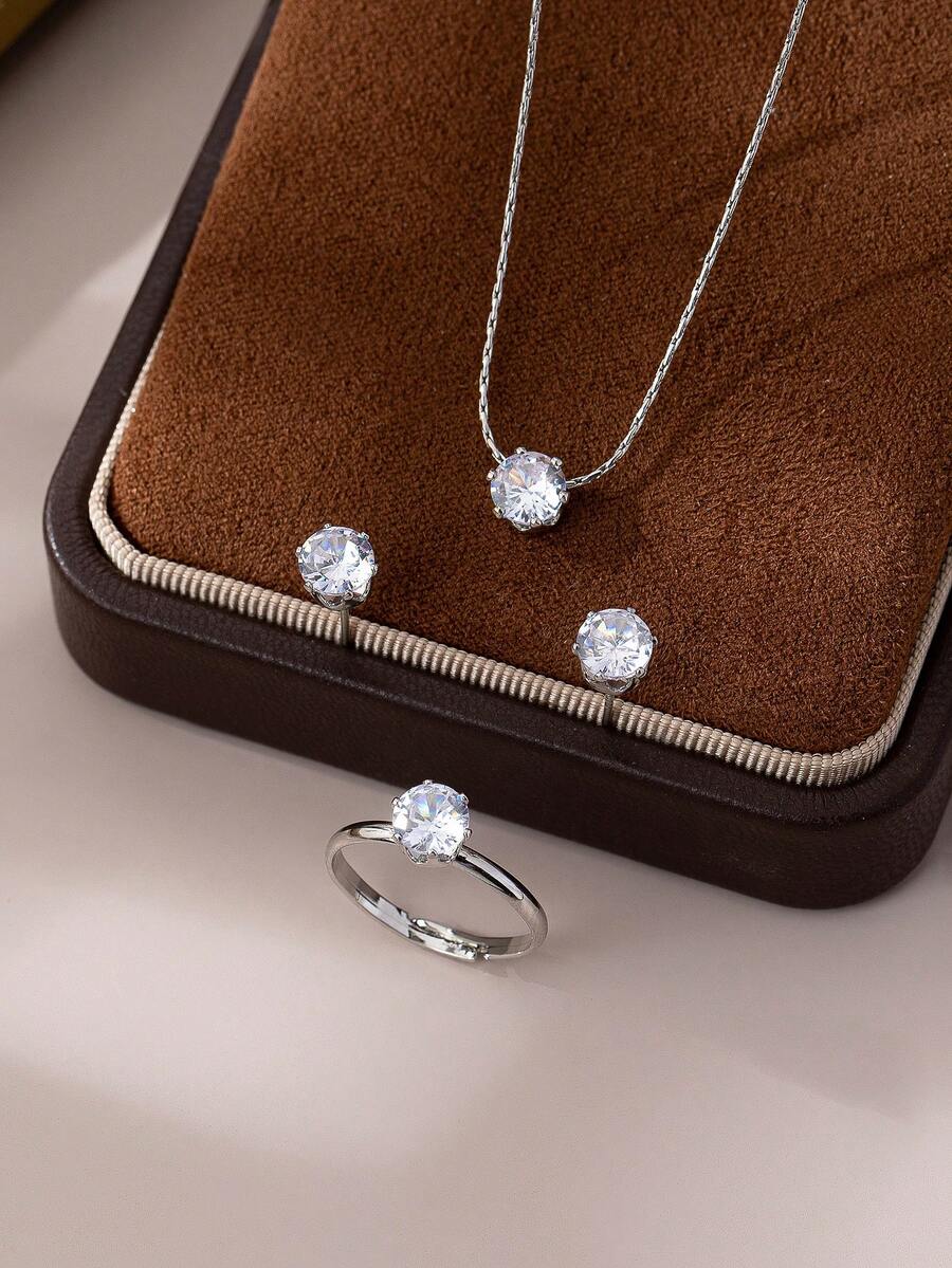 1 Bộ vòng cổ đá Zirconia thời trang nữ - Nhiều màu - Xem 1