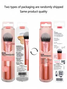 Real Techniques 无痕底妆刷，适用于粉底、妆前乳和保湿霜，多功能粉底刷或护肤工具，无痕妆效，可叠加遮瑕，打造自然妆容，1支装，粉底刷、遮瑕刷、腮红刷、修容刷、腮红刷、古铜粉刷、散粉刷、粉底刷、腮红刷 - 玫瑰紅 - 查看 9