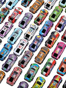 5/10/15/20pcs Random Style Pull Back Toy Cars - Mini Vehicles Toy Bulk Party Favor Race Cars - Goodie Bag Stuffers, Pinata Fillers For Boys Girls Toddlers - Holiday Gifts - Multicolor - View 3