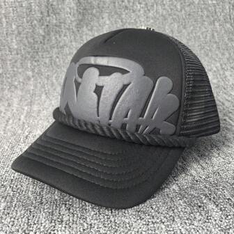 SYNA WORL Hat For Men Women, Vintage Letter Trucker Hat Hip Hop Baseball Cap Dad Hat