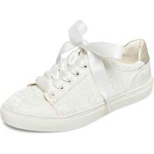 8834A Wedding Shoes Bridal Sneakers Flats Bride Tennis Shoes Lace Sneakers - Personalized Customization Available - Ngà voi - Xem 8