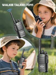 2pcs Electric Walkie Talkies Toy, Indoor Outdoor Remote Wireless Intercom Game, Multi-Scene Educational Interaction, Gift For Boys Girls, Christmas Halloween, Accessories Random
