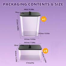 3 Packs Laundry Room Organization Containers, Laundry Pods Container, Clear Large Laundry Detergent Powder Storage Containers Black Lids & Labels, Acrylic Laundry Pods Holder For Scent