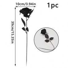 万圣节人造血玫瑰，眼球/骷髅手/蜘蛛/骷髅花束假玫瑰，适用于万圣节派对、家居装饰、酒吧恐怖氛围装饰 - 彩色 - 查看 18