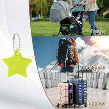 Reflective Keychains, Star And Heart Shape Bag Charms For Night Safety, Camping Travel Essentials, Christmas Gift For Friends, Reflective Keyring For Backpack Pet Stroller Wheelchair Accessories (Multicolor) - Multicolor - View 6