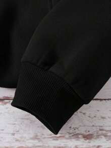 Francisca Sudadera con capucha negra de mujer con estampado del Cielo Estrellado de Van Gogh, para otoño/invierno - Negro - Ver 3