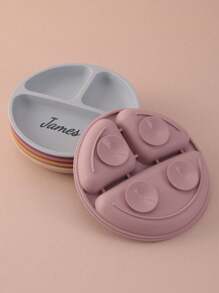 6 件个性化定制名字婴儿硅胶餐具套装防水围兜便携盘子软餐具吸盘防漏杯带盖定制餐具套装，多功能，装饰，字母，时尚，现代，多彩，卡哇伊，可爱，可爱，休闲，定制，个性化，独特，定制，儿子，女儿