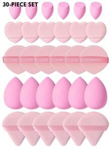 5/10/20/30/40/50/60/80PCS Makeup Tools Set Including:10PCS Makeup Sponges For Liquid Makeup+10PCS Mini Makeup Sponges For Liquid Makeup+10PCS Triangle Powder Puffs For Loose Powder And Makeup Setting+10PCS Air Cushion Powder Puffs For Facial Makeup+10PCS Mini Air Cushion Powder Puffs For Facial Concealer Makeup,Giveaways,Travel,Cheap Stuff,Travel Essential - Pink - View 16