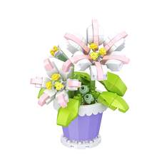 1 Micro Particle Potted Flower Building Blocks, DIY Colorful Flower Series Building Blocks, Decoration Bouquet, Suitable For Birthday, Father's Day, Mother's Day, Teacher's Day, Holidays, Weddings, Graduations, New Year, Christmas Gifts - Multicolor - View 13