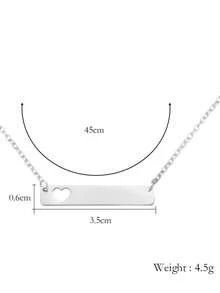 1 PC Customized Music Code Necklace, Custom Engraved Music Code Necklace, 3.5*0.6cm Personalized Stainless Steel Hollow Heart Rectangular Necklace, Customized Music Song Jewelry Necklace Accessories Gifts Unique Handmade Gifts Music Lovers Gifts Birthday Gifts Christmas Gifts - Multicolor - View 9