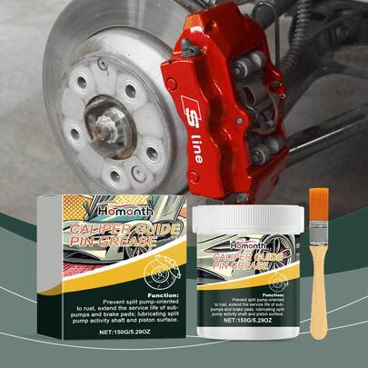 Homonth Car Brake Caliper Grease Silicone-Based Lubricant Caliper Anti-Seize Maintenance Grease