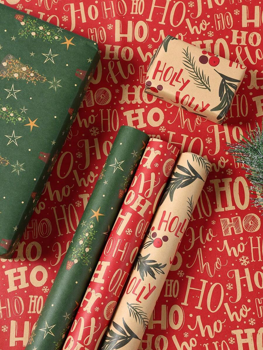 3 Pack Weihnachtsgeschenkpapier, Kraftpapier, Vintage-Weihnachtsgeschenkverpackungspapier, Weihnachtsdekoration, Partyzubehör für frohe Weihnachten, Heimdekoration, Zimmerdekoration, DIY-Geschenkverpackungsetiketten, Verpackungsaufkleber, Gastgeschenke, Weihnachtsgeschenke, Weihnachtsfeierdekoration, Weihnachtsdekoration, Dekoration für das neue Jahr 2026, Winterweihnachtsdekoration, Weihnachtsgeschenke für Zuhause, Weihnachtsdekoration - Weihnachtsgelbes Kraftpapier - Übersicht 1
