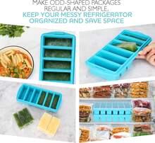 1/2 Cup Silicone Freezer Tray With Lid - Silicone Freezer Molds 2-Pack For Meal Prep & Freezing Of Various Sauces And Other Dishes, Makes 12 Perfect 1/2 Cup Portions Cubes,Oven And Dishwasher Safe,12067233 - 無色 - 查看 8
