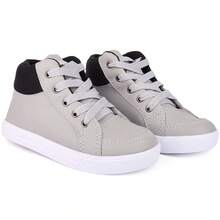Unisex Sneakers Children's Boots Kids Boys Girls High Top Lace-Up Soft Sole Comfort Suede - 灰色 - 查看 2