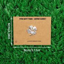 1PC/3PCS Good Luck Four-Leaf Clover Keepsake Token, Clover Lucky Charm With Card, Gift Card With 'YOU GOT THIS - GOOD LUCK! ' Message