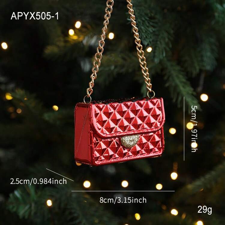 New Red & White Glitter Plastic Hanging Ornaments, Cartoon Hanging Decor For Christmas Tree, Window Display Home Decor Christmas Decorations Room Decor Winter Christmas Decorations Home Christmas Gifts Christmas Decor - Multicolor - View 3