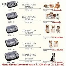 KEMORELA 四季适用矫形毛绒狗床 - 高回弹，舒适支撑，白色 PP 填充，适合小型到大型犬种