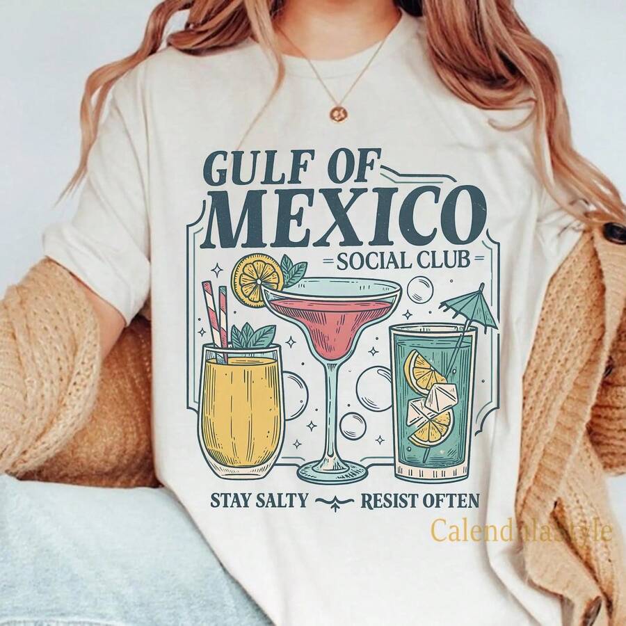 Wo Vintage Mexico Social Club Comfort Shirt Gift For Democrat Anti  Shirt Cotton Y2K Top Daily Streetwear - 白色5 - 查看 1