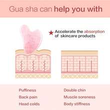 Gua Sha Facial Tools, Rose  Guasha Tool For Face & Eye, Puffiness Reducing & Jawline Sculpting Face Gua Sha Tools For Skin Care Woman GuaSha Stone Tool, Pink - Màu Hồng baby - Xem 2