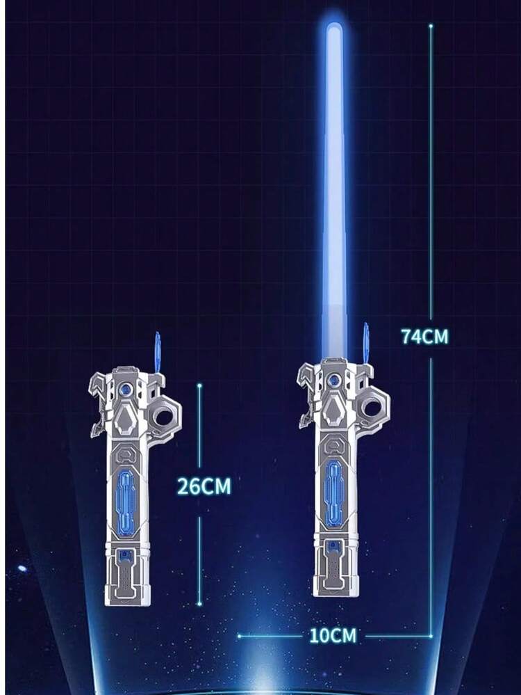 新款24色变色激光剑玩具，可伸缩双刃，儿童战斗玩具，双头儿童变形装置，7色发光荧光棒，儿童荧光棒战斗剑 - 彩色 - 查看 10