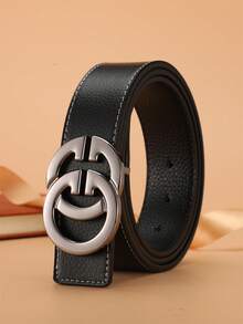 1 buc curea pentru bărbați cu cataramă netedă, design G, curea pentru pantaloni casual de înaltă calitate la modă