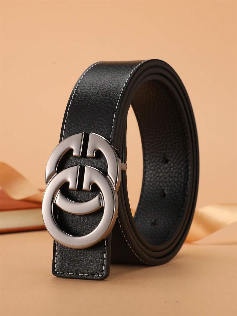 1 buc curea pentru bărbați cu cataramă netedă, design G, curea pentru pantaloni casual de înaltă calitate la modă