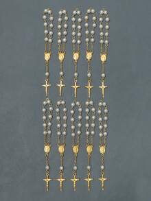 1/5/10 Sets Baptism Rosary Acrylic Rosary Beads Finger Baptism Rosaries For Baptism Favors Christening Favors Communion Favors Weddings Party Favors