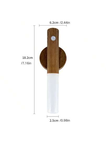 1pc Slimme Motion Sensor Night Light, USB Rechargeable, Magnetic LED Wand Lamp, Temperatures Ambient Bedroom, Living Room, Kitchen, Hallway, Stairs, Bathroom, Wardrobe Other Occasions view 5