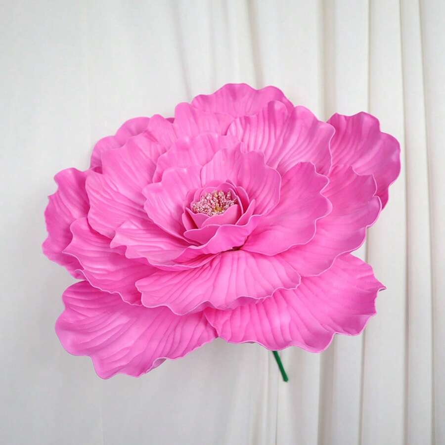 Giant Flower For Decoration Big Artificial Flower Jumbo Peony For Wedding Party Backdrop Ceremony Photography Props - 玫紅色 - 查看 1