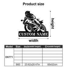 1pc Customizable Motorcycle Rider Metal Mural - Personalized Motorcycle Logo Decoration - Art Style Reusable Decorative Metal Mural - Suitable For Porch, Courtyard, Garden, Office, Negotiation Room, Birthday Gift, Graduation Gift, Perfect Gift For Motorcycle Enthusiasts - Multicolor - View 24