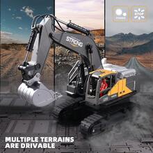 New 2.4G Remote Control Engineering Excavator Toy, Rechargeable Realistic Dump Truck Excavator Model, Great Gift For Kids On Holidays Or Birthdays
