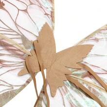 JEWELRYWE Large Fairy Wings Glitter Transparent Fairy Costume, Butterfly Wings Angel Elf Dress Accessories, Holiday Party Cosplay Dress Up, Fairy Magic Wand Garland Elf Ears - màu xanh lá - Xem 4