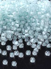 GO2CJBEADS 10克多色2毫米银线圆形洛可可玻璃种子珠，可DIY手链