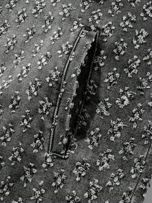 Men Long Sleeve Vintage Street Style Casual Denim Jacket , Fall - Dark Grey - View 5