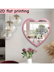 Espejo de pared acrílico minimalista moderno de doble capa - Forma única, diseño elegante, estilo art decó octagonal, adecuado para salas de estar, dormitorios y baños - Regalos para el Día del Padre y el Día de la Madre, actualización de dormitorio | Estilo art decó | Acentos de grano de madera natural, decoración de pared de espejo plano, baño, sala de estar, dormitorio, decoraciones de pared del baño, Navidad, días festivos