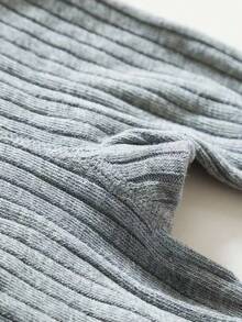 6件/5件/4件/2件女童秋冬紧身裤，针织面料条纹打底裤，时尚可爱碎花紧身裤，适合休闲日常生活 - 彩色 - 查看 3