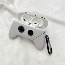 1 件无线蓝牙耳机盒，带游戏控制器设计（含随机样式挂钩），兼容 Pro 3，可爱卡通 TPU 防震苹果耳机盒，适用于 1/2/3/4/Pro/Pro2 - 彩色 - 查看 4