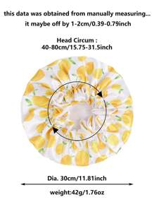 1PC Printed Animal Fruits Casual Cute Satin Hair Bonnet Wide Brimmed Elastic Band Splicing Sigle Layer Sleeping Night Caps For Women Hair Care Hats Curly Bonnet
