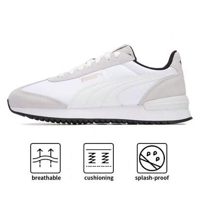 Puma R78 尼龙复古休闲鞋，复古透气男女通用鞋，适合日常、运动、旅行、时尚 399250-11