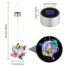 20 LED Solar Powered Butterfly Garden Lights, Waterproof Outdoor Decorative Lights With 8 Flower Petals, For Patio, Lawn, Pathway - Unique Gift For Mother/Women/Grandmother