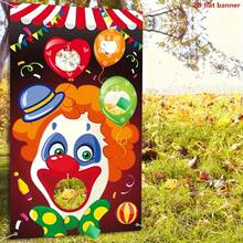 1pc 2D Circus Themed Toss Game, Fun Tossing Game Suitable For Family Gatherings And Birthday Party Decor. (Sandbag Color Random) - Multicolor 8 - View 3
