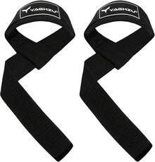 Lifting Straps Weightlifting, Bodybuilding, Powerlifting, Strength Training, & Deadlifts - Padded Neoprene 21 Inch Cotton Lifting Wrist Straps, Gym Wrist Straps Weight Lifting - màu đen - Xem 2