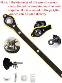 Universal Jack Ratchet Wrench - Dual-Purpose Slotting For Easy Repair And Maintenance Of Cars And Tires