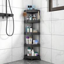 Corner Bathroom, Triangular Corner Rack, Floor-Standing Toilet, Washroom, Bathroom, Storage Rack, Gap, Multi-Layer Kitchen Storage Rack Bathroom - Multicolor - View 5