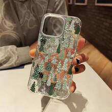Funda de teléfono a prueba de golpes Estética de árbol de Navidad Funda transparente para iPhone 16 11 15 14 13 12 Pro Max XR Plus Funda transparente Regalos de Navidad lindos para mujeres hombres mamá papá Protección contra caídas - 1 pieza - Ver 8